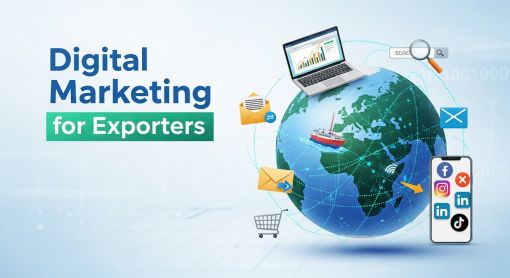 A computer screen showing digital marketing analytics, symbolizing global market outreach.