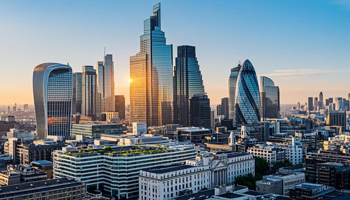 London financial district and UK gold trading centre