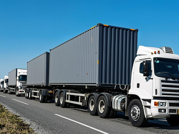 International freight transport truck on highway in Turkey