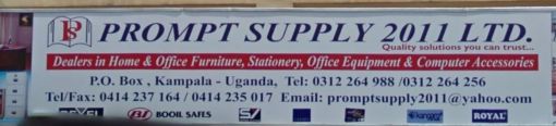 PROMPT SUPPLY 2011 LIMITED uganda wooden furniture importer company